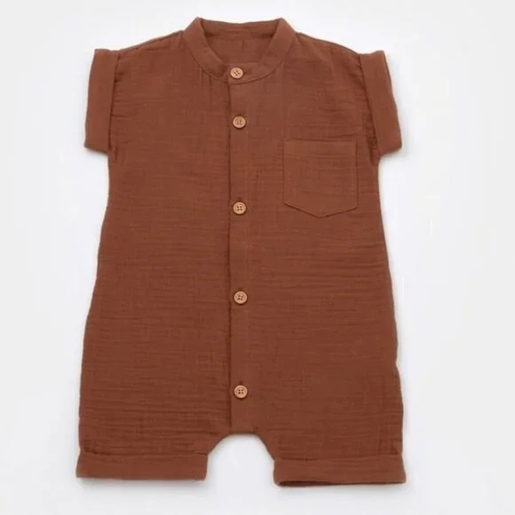 100% Organic Cotton Sleveless Romper - Picture 12 of 14